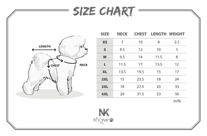 Striped dog robe supplier size chart